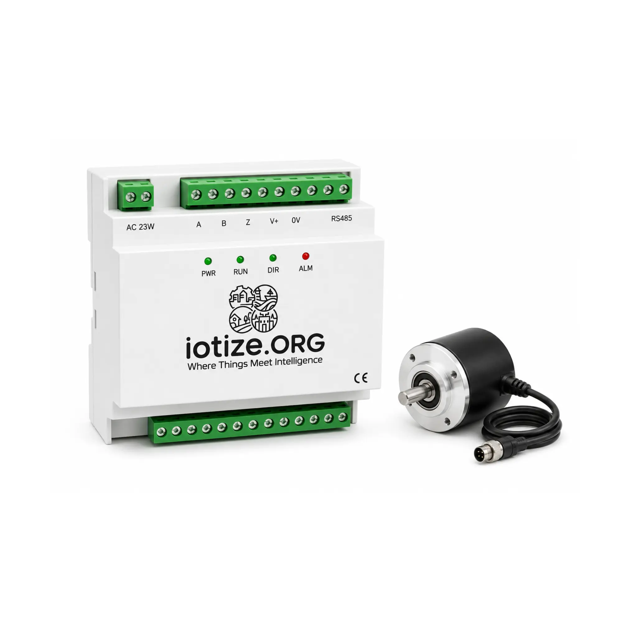 IoTize Enterprise IoT Production Counter with encoder A/B/Z and SCADA integration