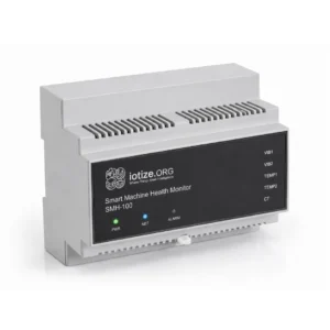 Enterprise Smart Machine Health Monitor IoT device mounted on DIN rail for predictive maintenance