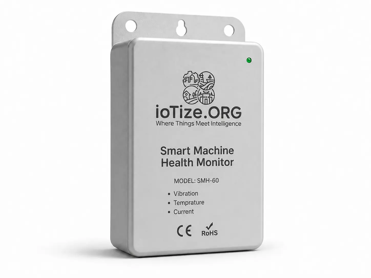 IoTize affordable machine health monitoring device for vibration, temperature and current