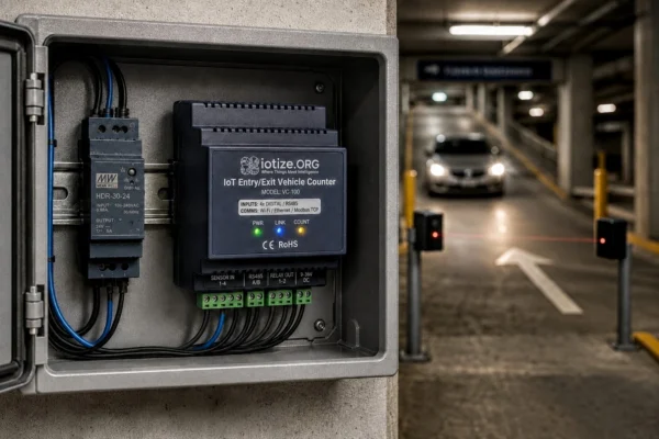 IoT Entry/Exit Vehicle Counter | Count-In, Count-Out Occupancy for Smart Parking