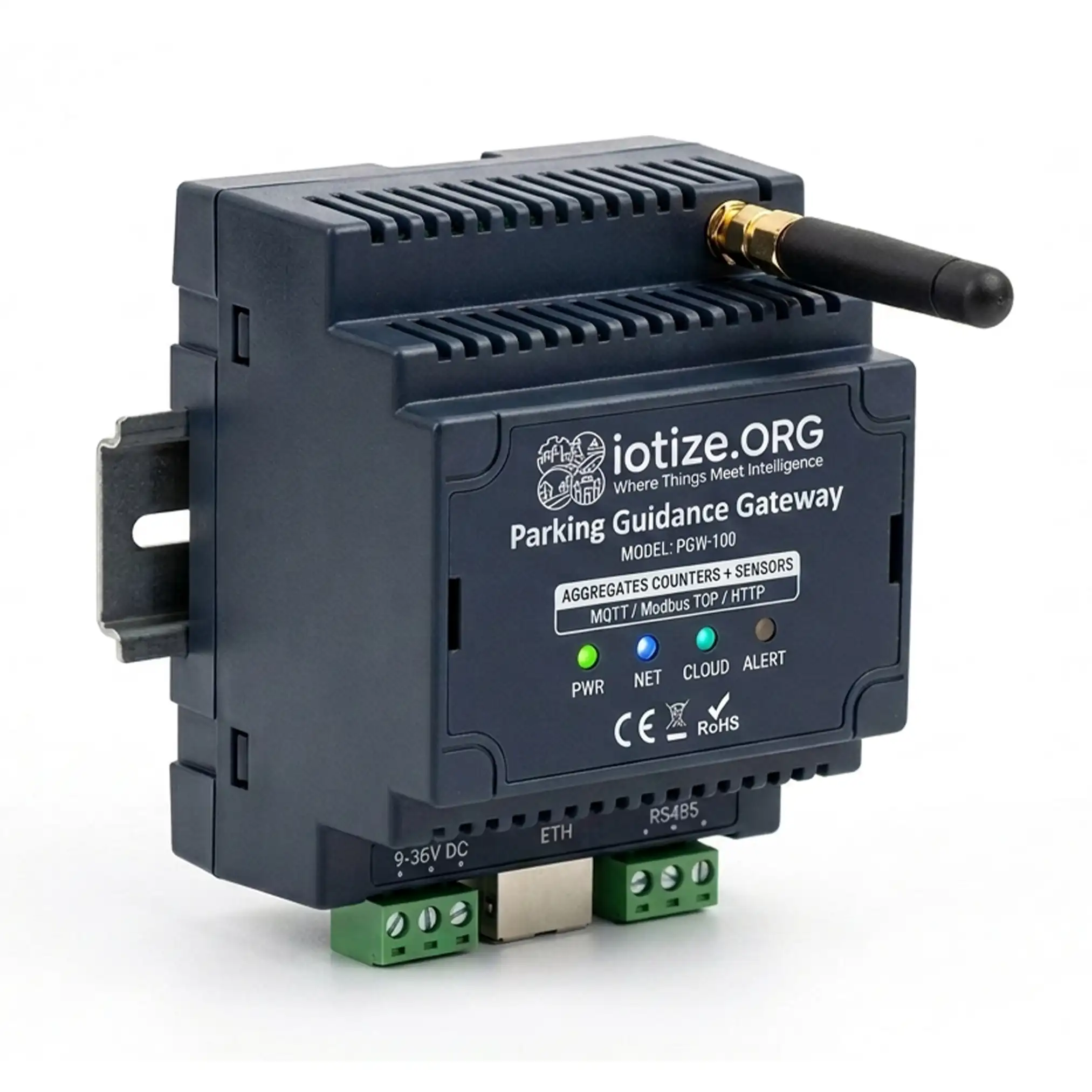 IoTize Parking Guidance Gateway, an IoT edge controller that drives parking guidance signage