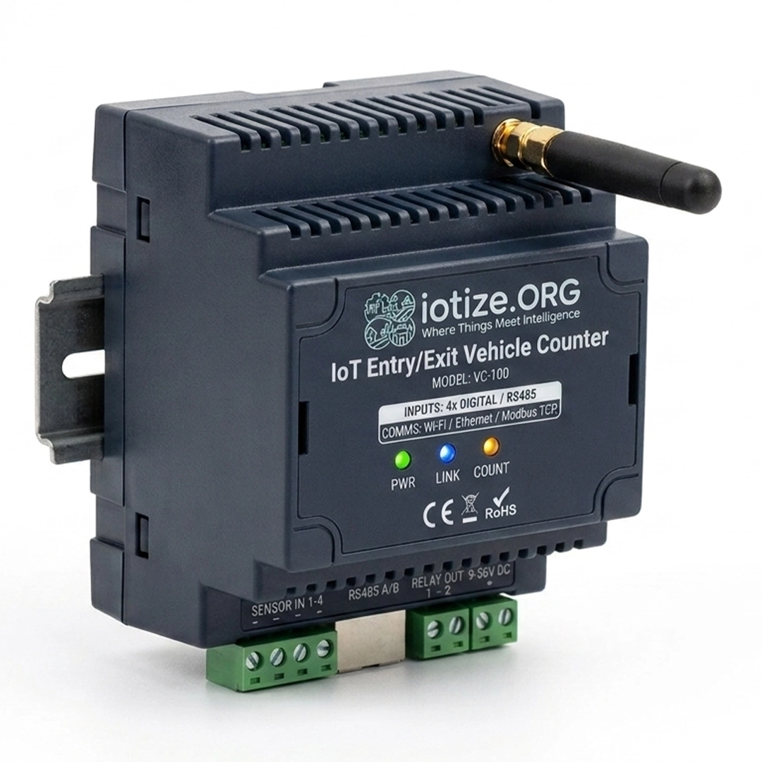 IoTize IoT Entry/Exit Vehicle Counter, a lane-level vehicle detection sensor for real-time parking occupancy monitoring