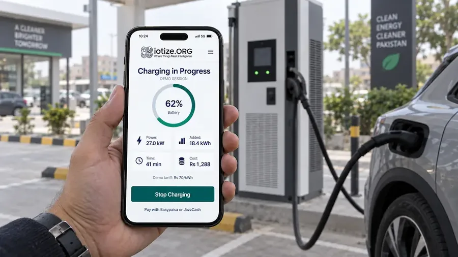 EV charging session shown in a white-label app